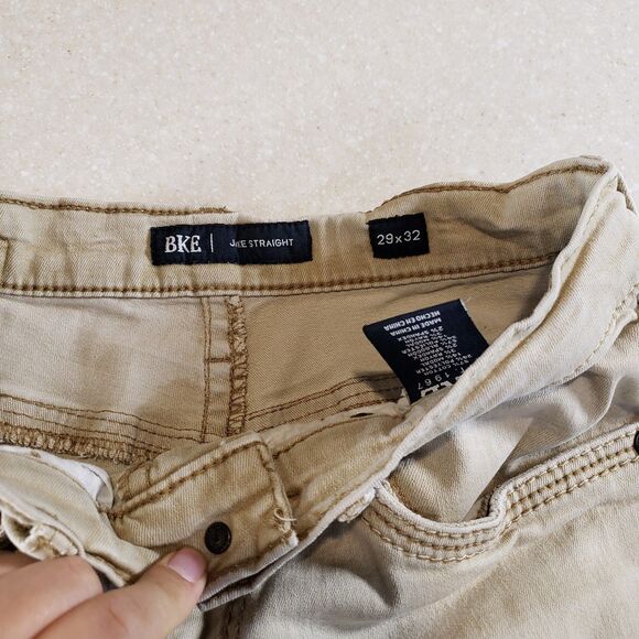 BKE Jeans Men 29 Jake Straight Leg Medium Wash Blue Denim Buckle Western Work - Picture 4 of 10